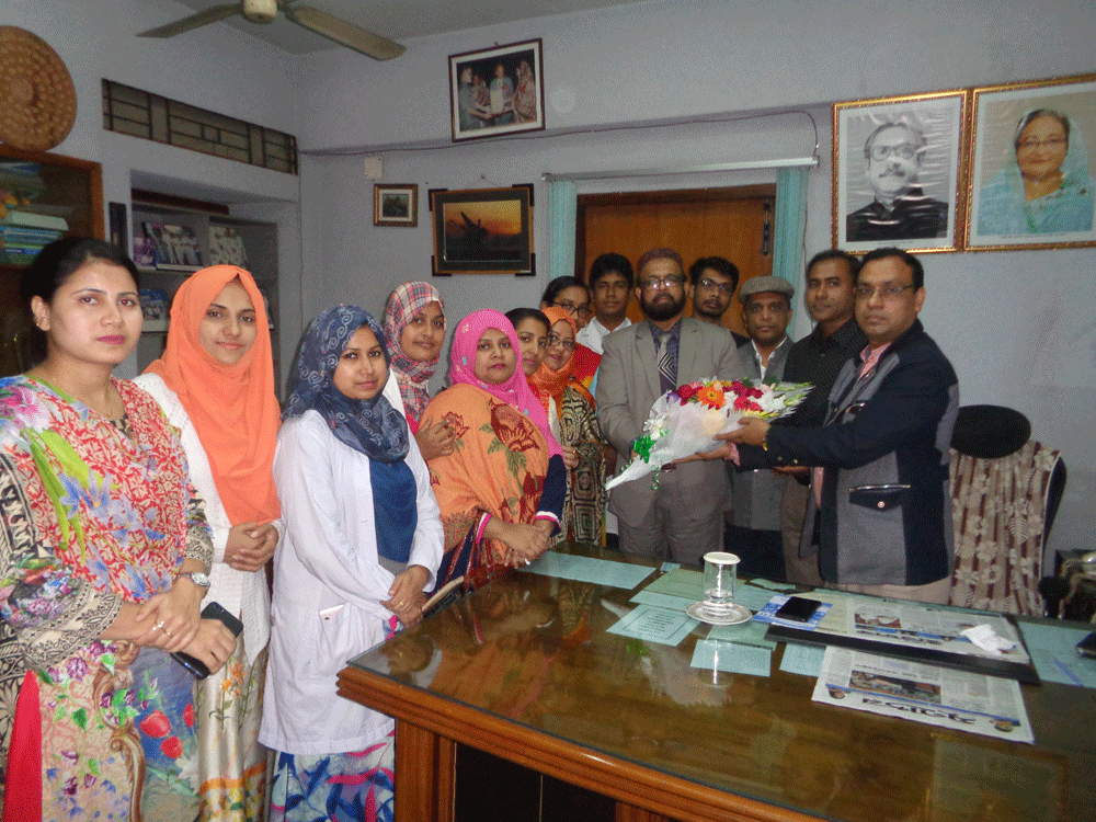 Reception to Principal (Acting) Prof. Md. Shafiqul Islam by the teachers of Department of Marketing