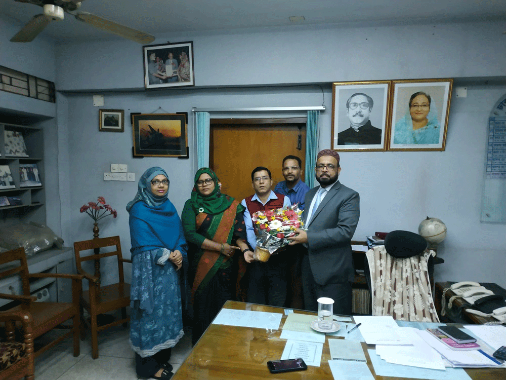 Reception to Principal (Acting) Prof. Md. Shafiqul Islam by the teachers of Department of Economics