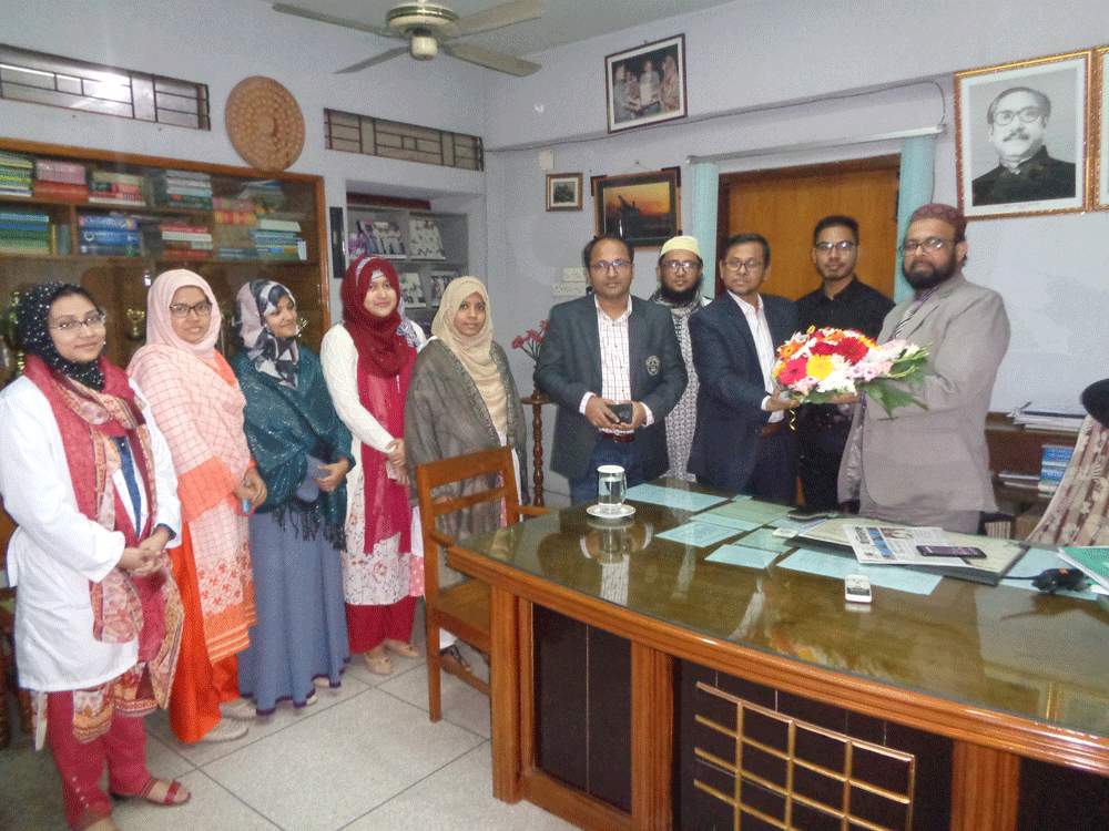 Reception to Principal (Acting) Prof. Md. Shafiqul Islam by the teachers of Department of Business Administration