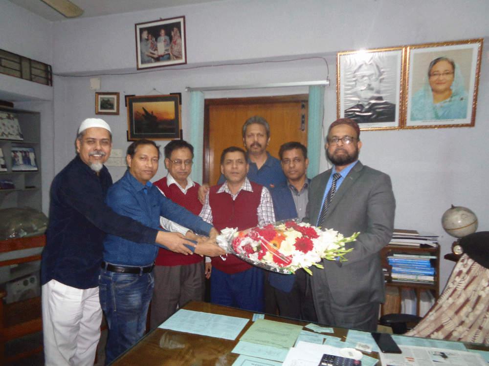 Reception to Principal (Acting) Prof. Md. Shafiqul Islam by Student Advisor