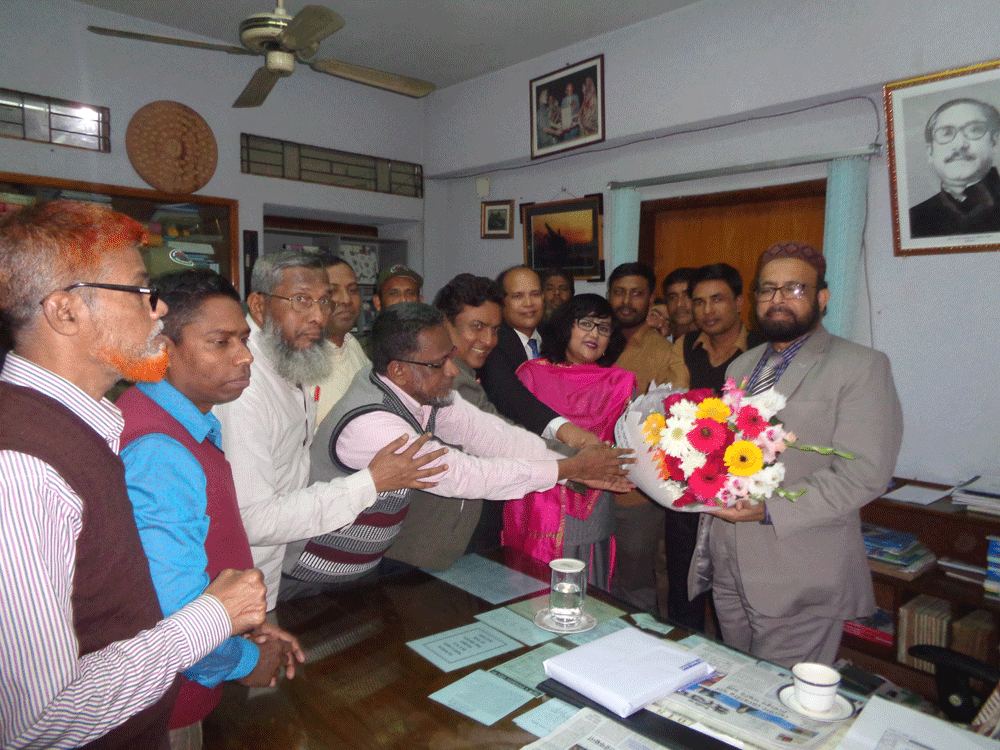 Reception to Principal (Acting) Prof. Md. Shafiqul Islam by all Section