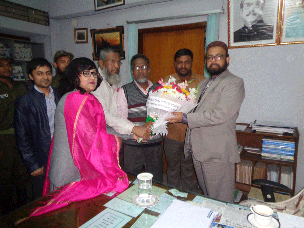 Reception to Principal (Acting) Prof. Md. Shafiqul Islam by Office Section