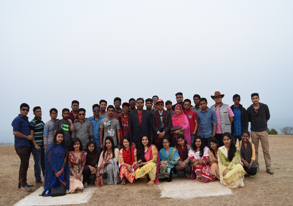  Students along with the Director & Faculty on the Helipad of Sajek Valley
