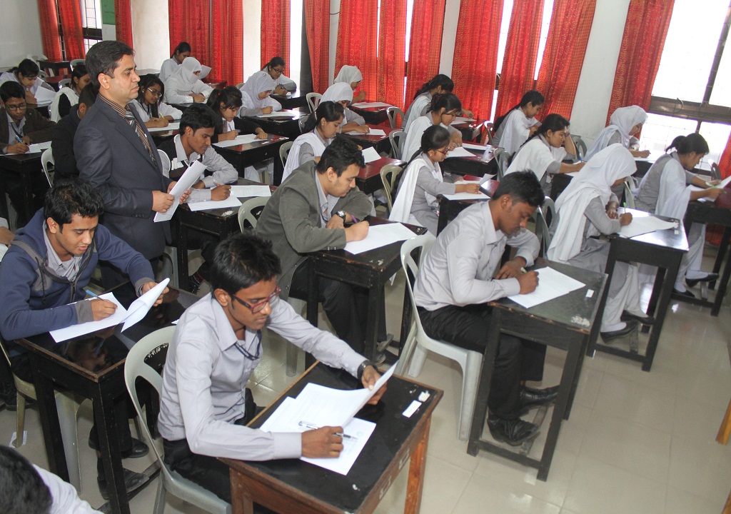 Students of BBA Program in exam