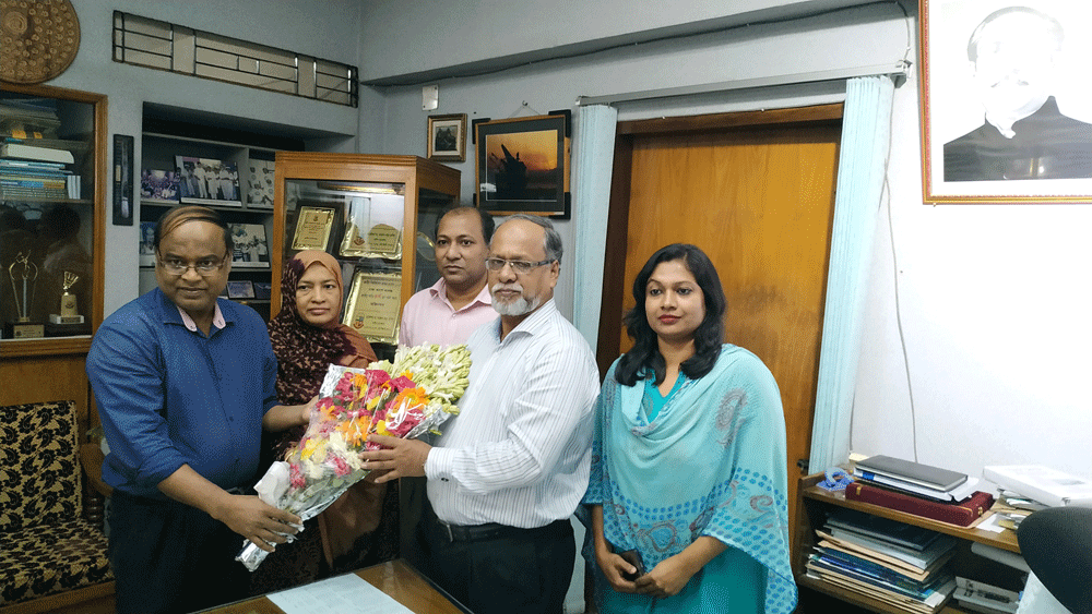 Reception to Principal Prof. Dr. A.F.M Shafiqur Rahman by Library Section