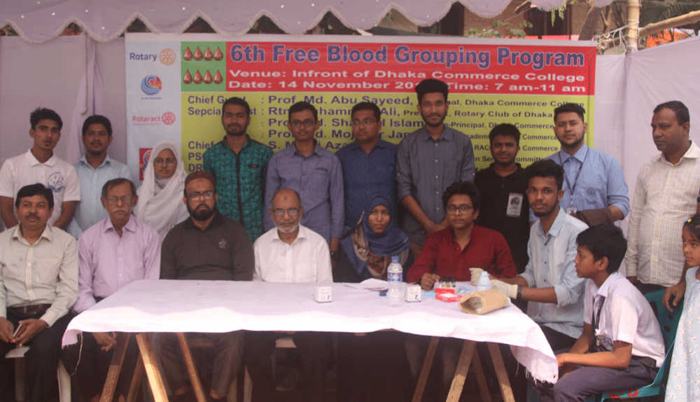 6th Free Blood Grouping Program 14.11.2018
