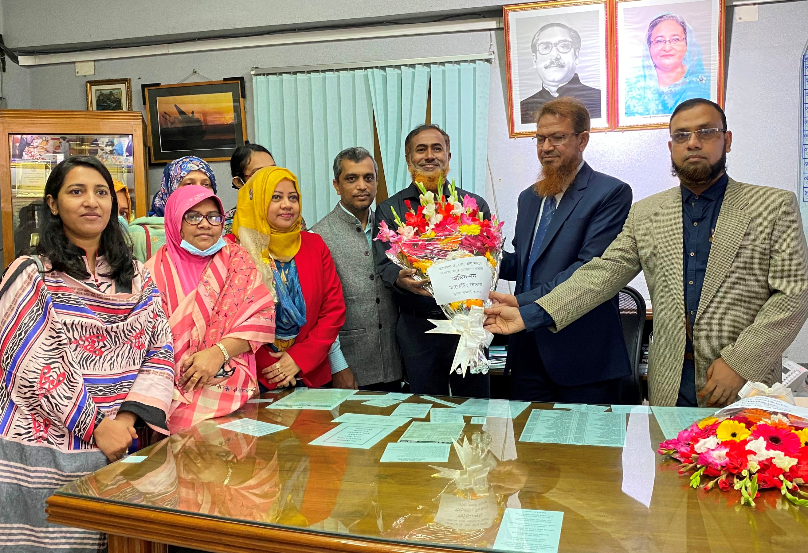 Reception to Principal Prof. Dr. Md. Abu Masud by Marketing Department