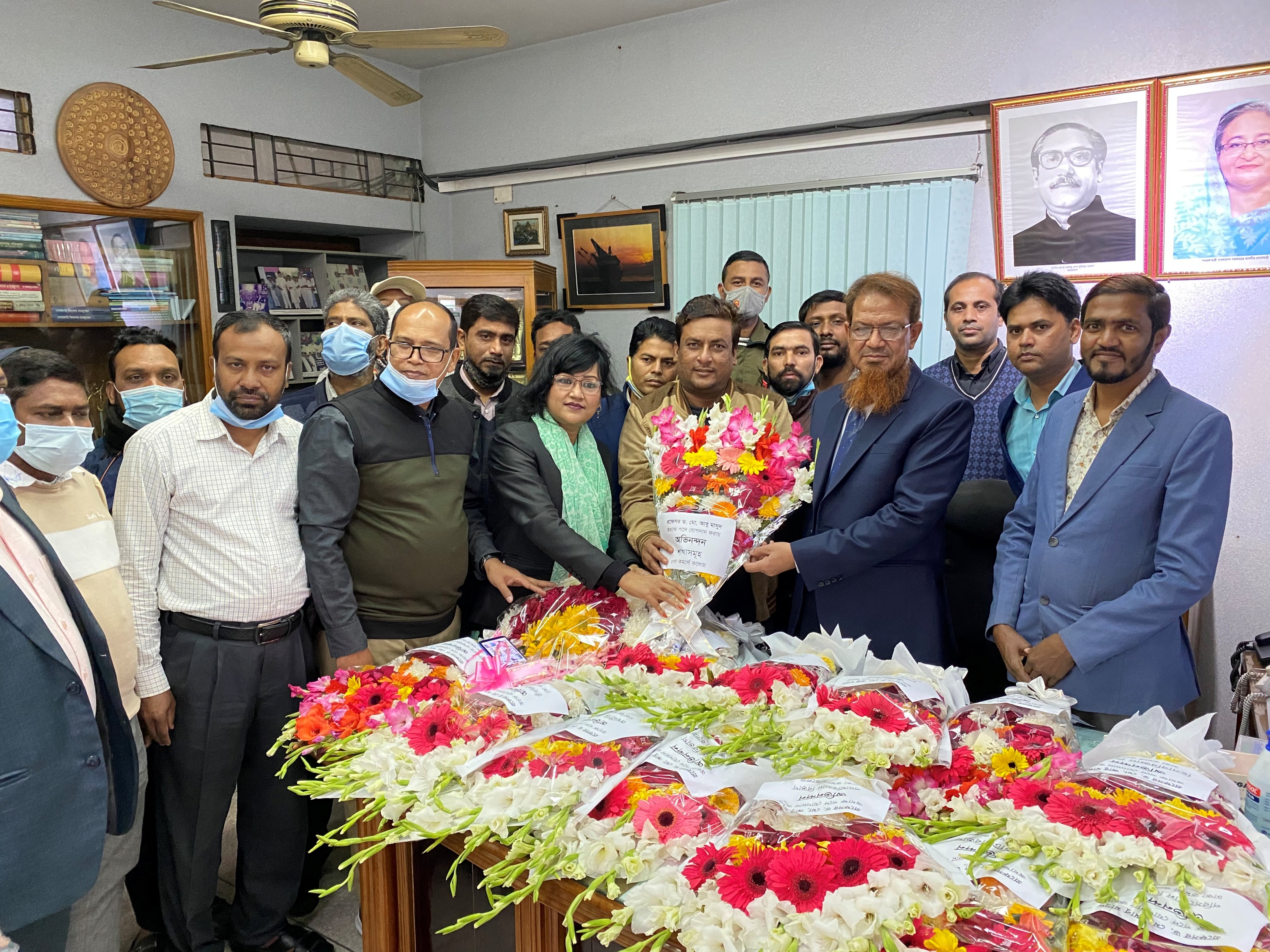 Reception to Principal Prof. Dr. Md. Abu Masud by All Section