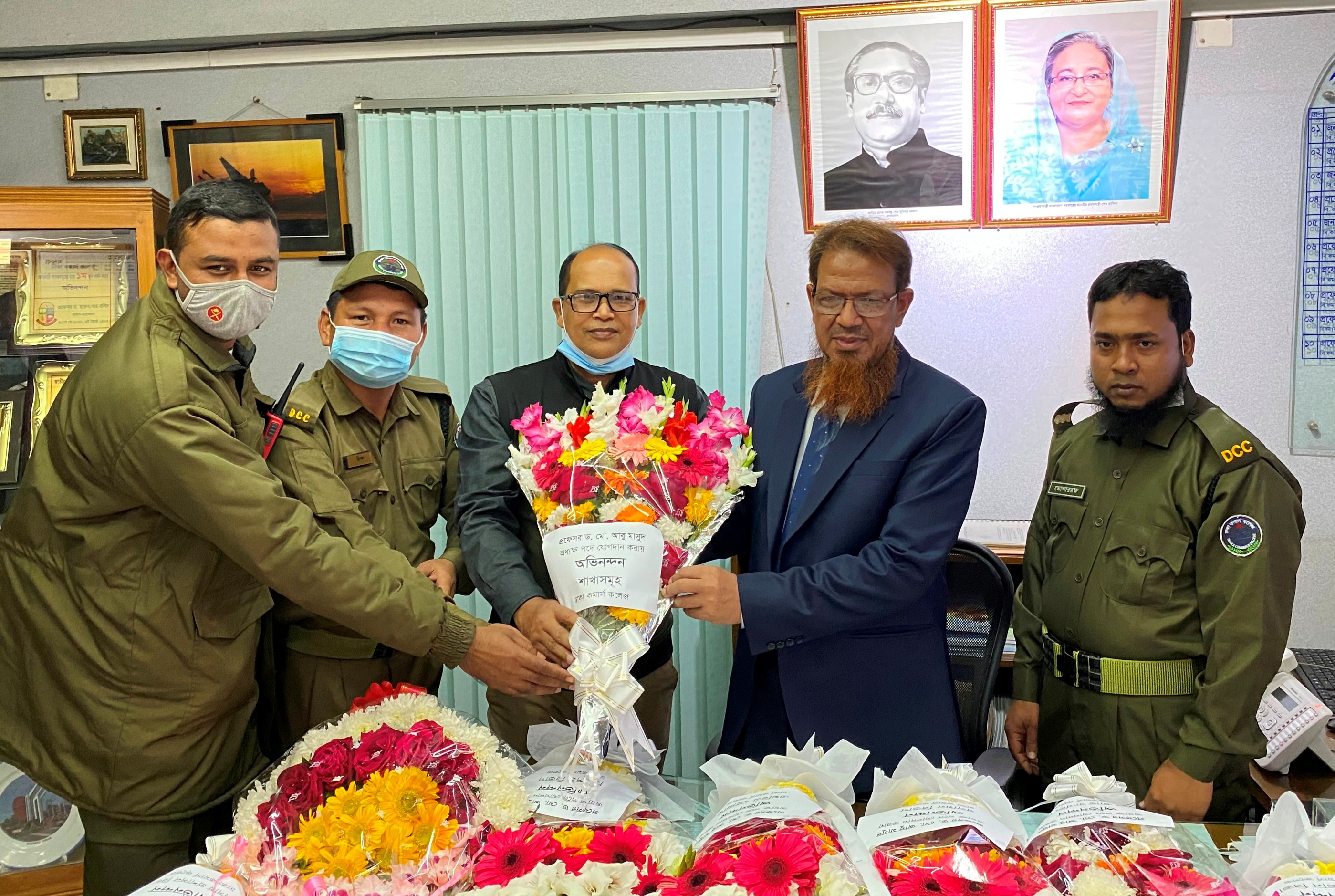 Reception to Principal Prof. Dr. Md. Abu Masud by Security Section