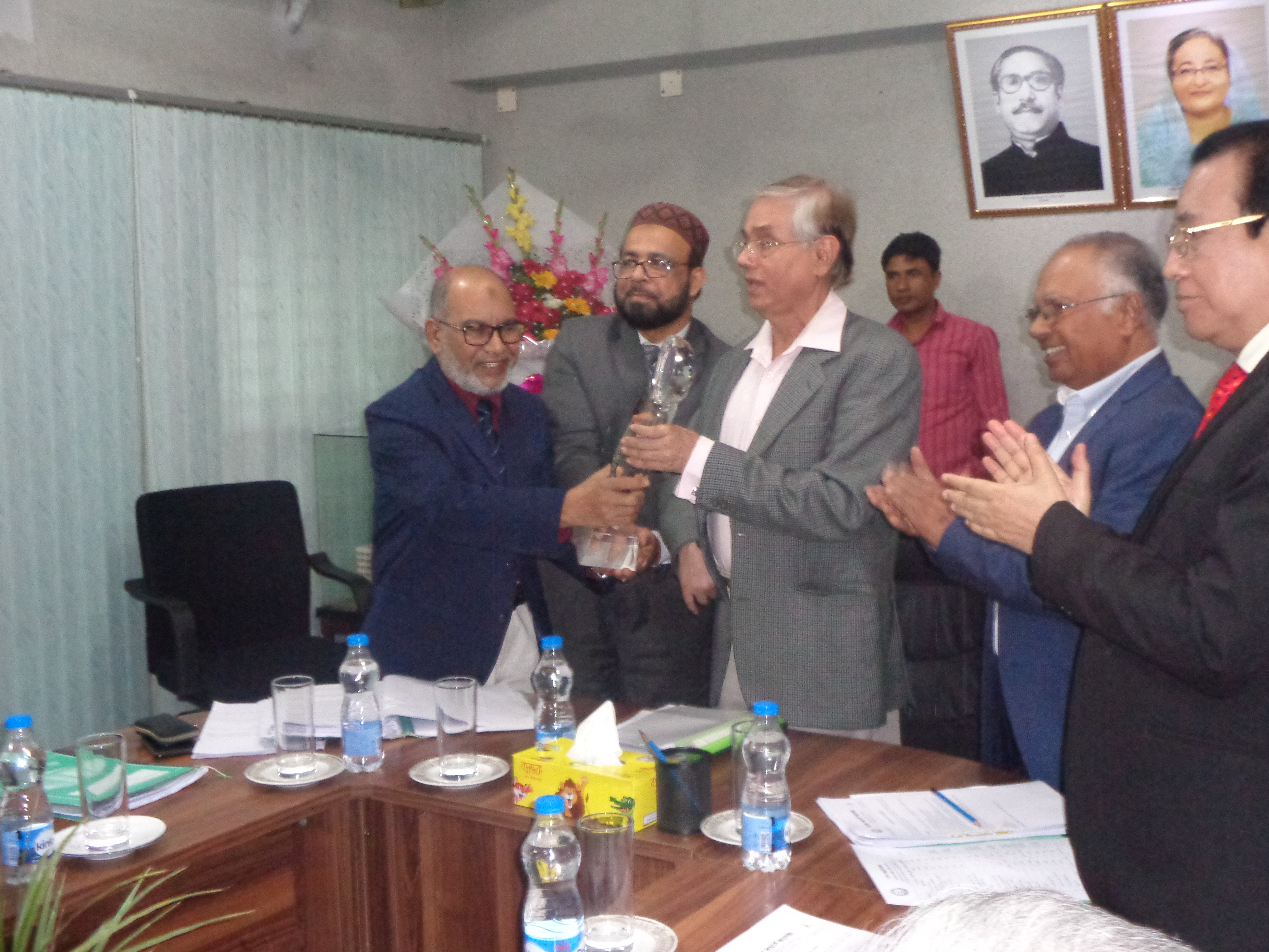 Farewell to Ex Principal Professor Md Abu Sayeed by the honourable Chairman and the members of the Governing Body on 16 February 2019