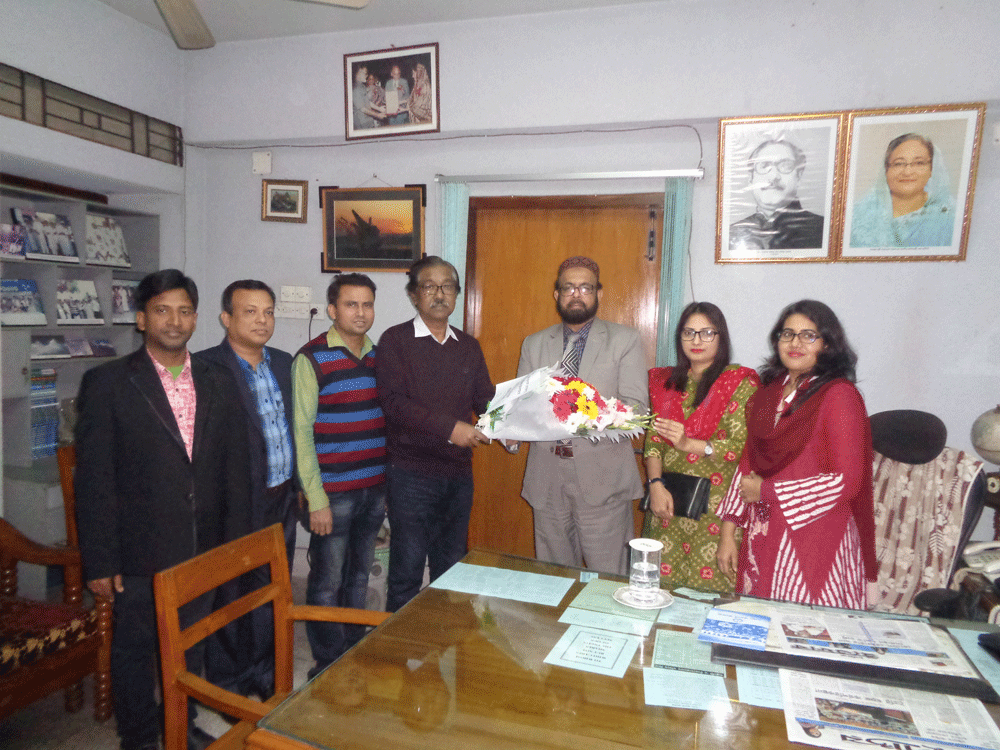 Reception to Principal (Acting) Prof. Md. Shafiqul Islam by the teachers of Department of Bangla