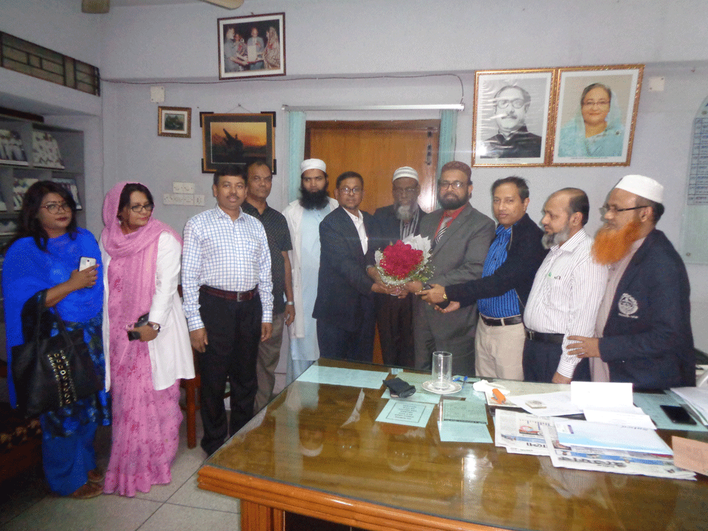 Reception to Principal (Acting) Prof. Md. Shafiqul Islam by the teachers of Department of Management