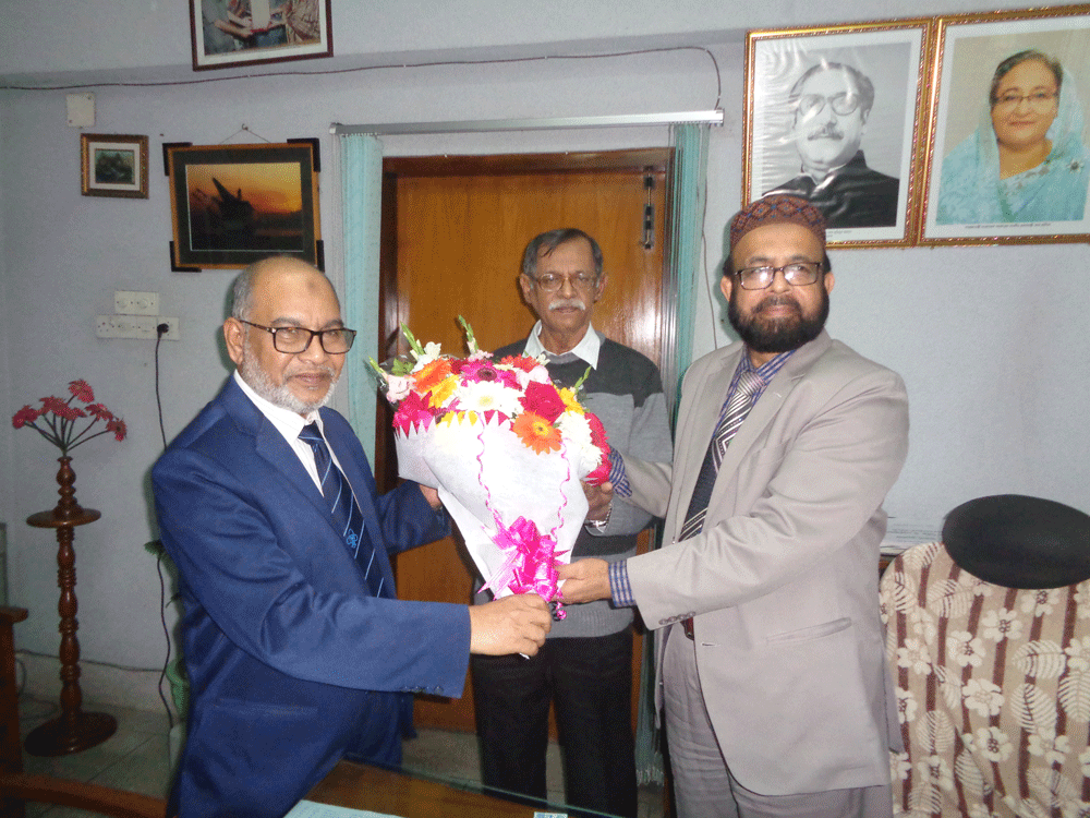 Reception to Principal (Acting) Prof. Md. Shafiqul Islam by Ex Principal Prof. Md. Abu Sayeed